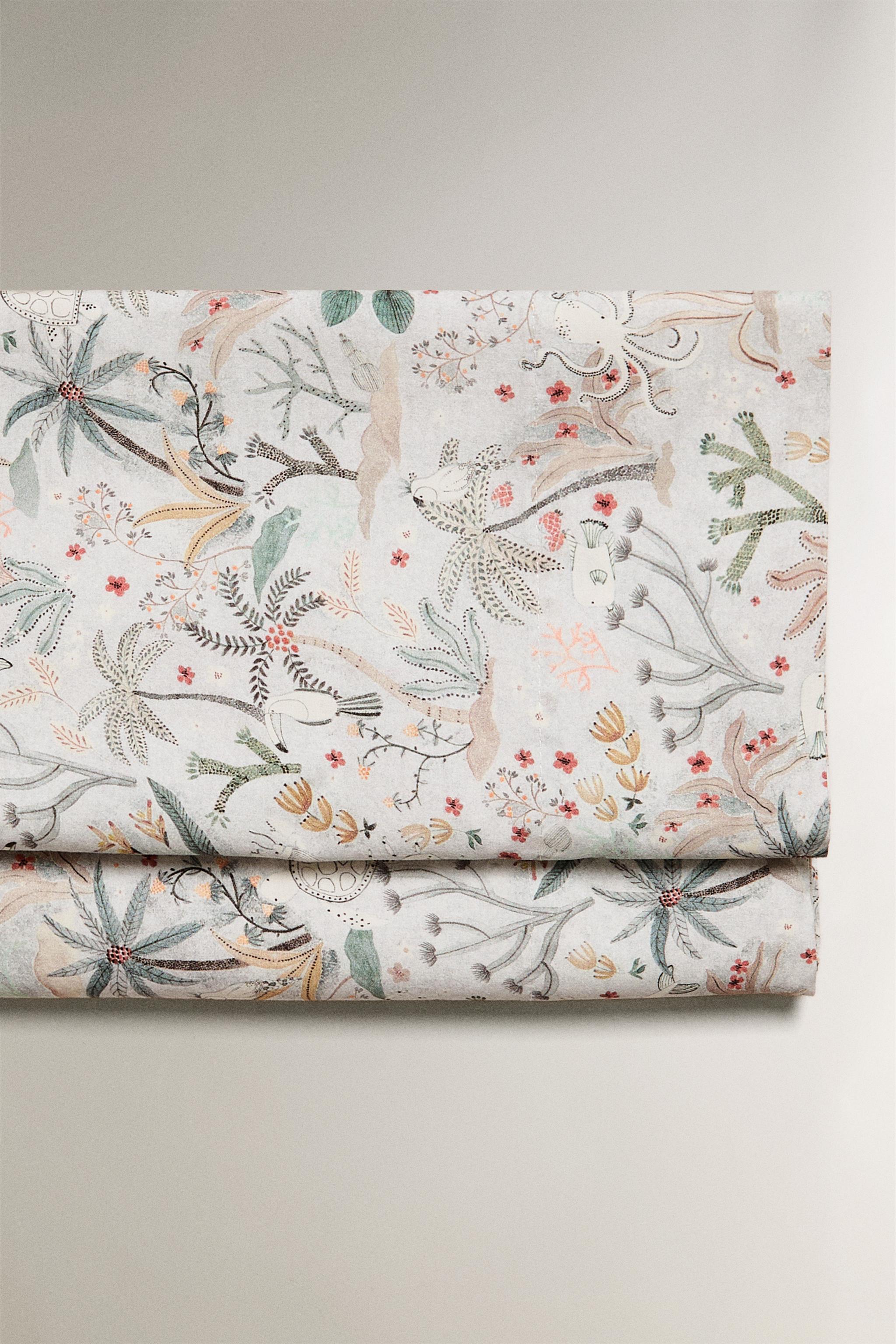 CHILDREN’S SEA PRINT FLAT SHEET